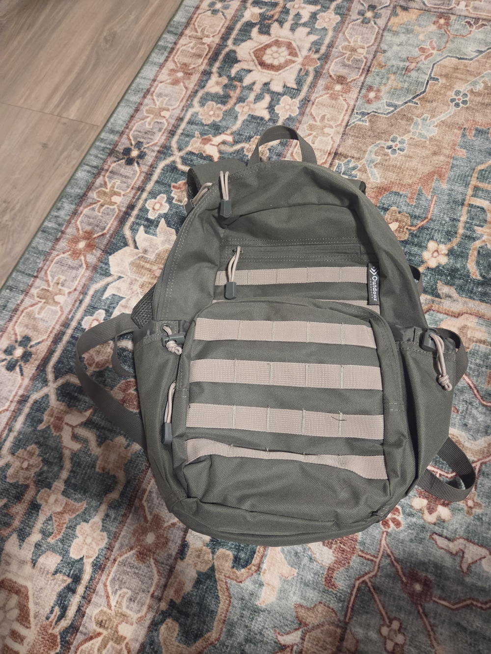 OSPREY Tactical Olive Green Backpack with Light Tan Webbing